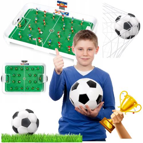 Piłkarzyki Sprężynowe XXL Piłka Duże Gra do Piłki Nożnej 22 Piłkarzy Dzieci
