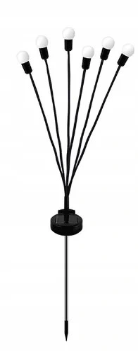 Lampa solarna biała zimna dekoracja taras balkon ogród kuleczki 6led P-376