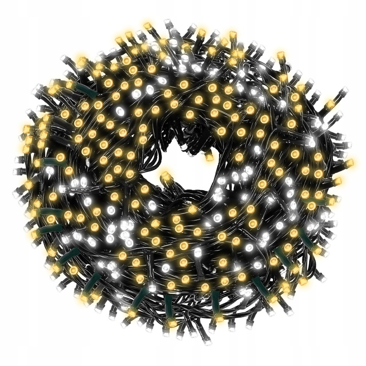 LAMPKI CHOINKOWE 1000 LED ZEWNĘTRZNE KURTYNA ŚWIETLNA IP44 BIAŁE FLASH