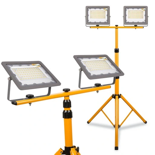 Halogen LED Statyw Budowlany Naświetlacz 2x100W / 200W 20000lm Przewód