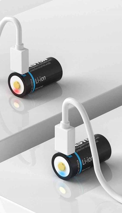 Akumulatorek CR 123a 3,7v 2600mWh microUSB Lithium