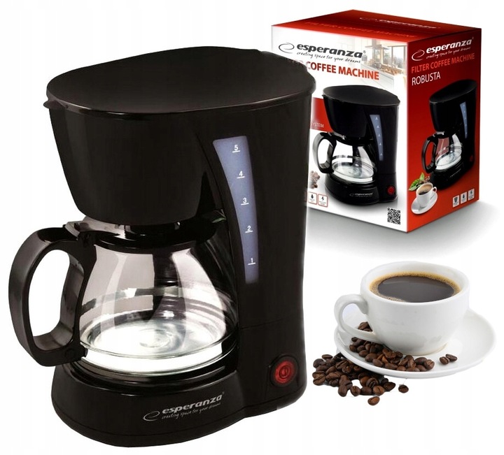 Ekspres przelewowy Esperanza Robusta EKC006 0,6 l CZARNY