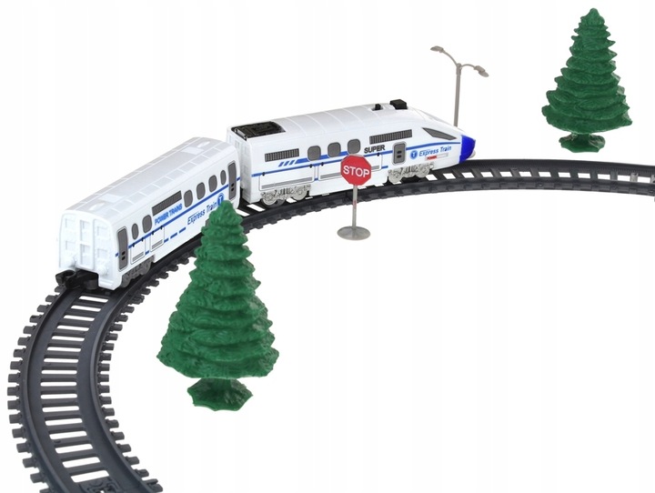 Kolejka Elektryczna Pociąg Ogromny Tor Tunel Podnoszony Most 366cm Wagony