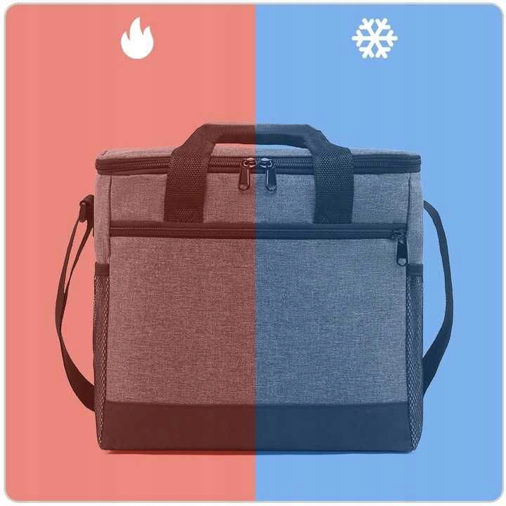 TORBA TERMICZNA na LUNCH BOX na jedzenie torba ŚNIADANIOWA na ramie 20L XL
