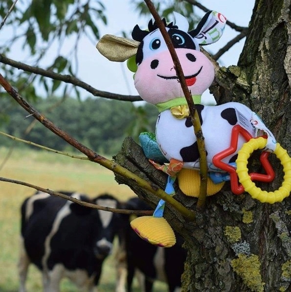 BaliBazoo Krówka CAESAR Zawieszka maskotka Sensoryczna z Wibracjami Gryzak