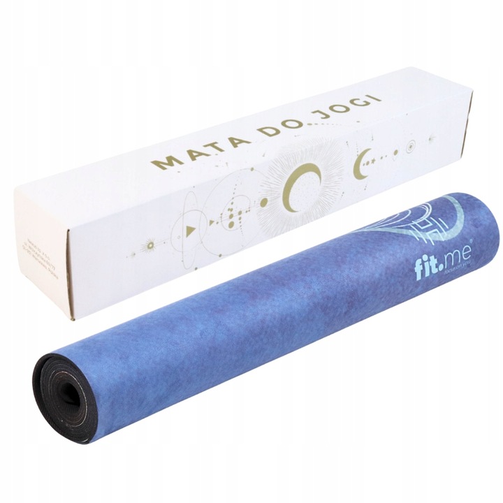 PIĘKNA MATA PREMIUM DO JOGI ĆWICZEŃ STABILNA ZAMSZOWA MIĘKKA 4 MM ZE WZOREM