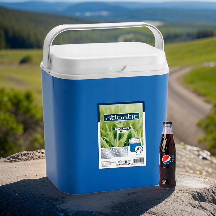 CHŁODZIARKA LODÓWKA 18L od KAMAI: NIEBIESKA, WZMOCNIONA RĄCZKA, made in EU