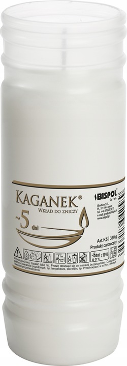 Wkłady do zniczy 18szt Bispol Kaganek K5 5 dni 5 dniowy paczka