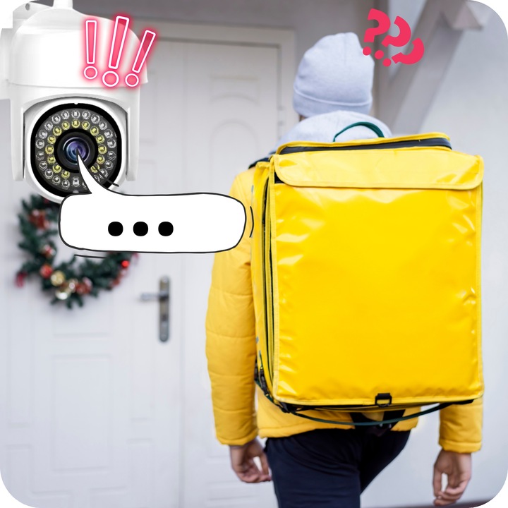 KAMERA ZEWNĘTRZNA OBROTOWA WIFI SMART 5MP ZOOM DETEKCJA QUADHD PODCZERWIEŃ