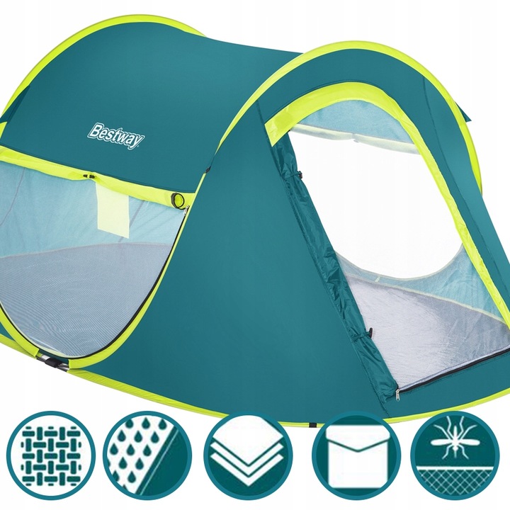 Namiot Turystyczny Kempingowy 2 Osobowy 223x145 Pop-UP Torba Bestway 68086