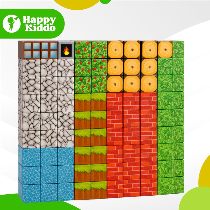 Klocki magnetyczne kreatywne sześciany piksele bloki 100 klocków 3D silne