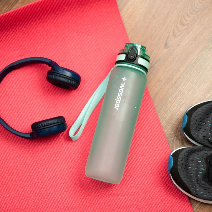 Wessper butelka filtrująca bidon na wodę 1000 ml BPA Free tritan + 3x filtr