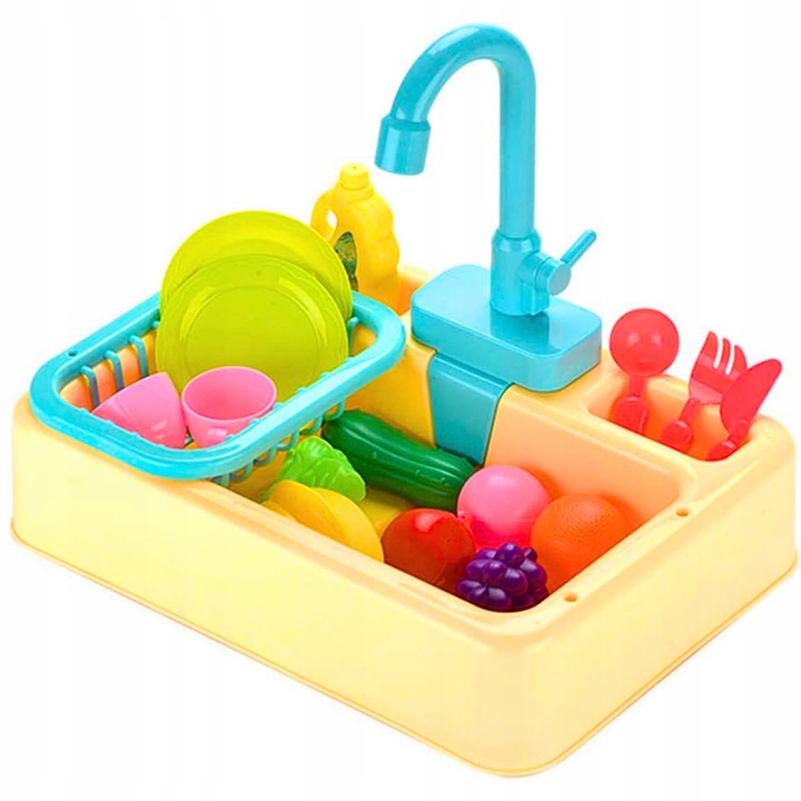 ZLEWOZMYWAK ZLEW DLA DZIECI DO MYCIA NACZYŃ ZABAWKA FUNKCJA PUSZCZANIA WODY