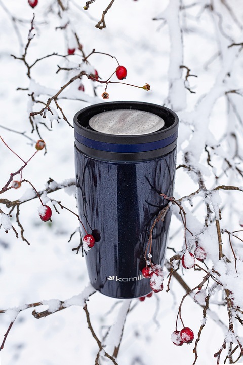 KUBEK TERMICZNY TERMOS BUTELKA BIDON NA KAWĘ HERBATĘ SZCZELNY 320ml KAMILLE