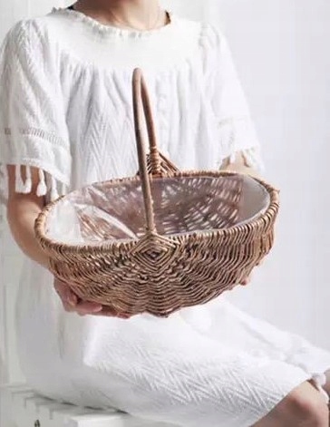 KOSZYK KOSZYCZEK WIELKANOCNY WIKLINOWY NA WIELKANOC PIKNIK ITP. 31 X 22 CM