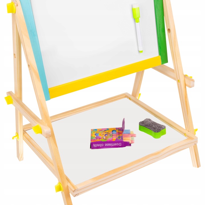 Tablica Magnetyczna Obrotowa Kredowa Dwustronna dla Dzieci Suchościeralna