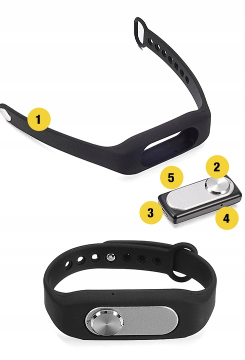 OPASKA BRELOK DYKTAFON PODSŁUCH 8GB 20H 128KBPS