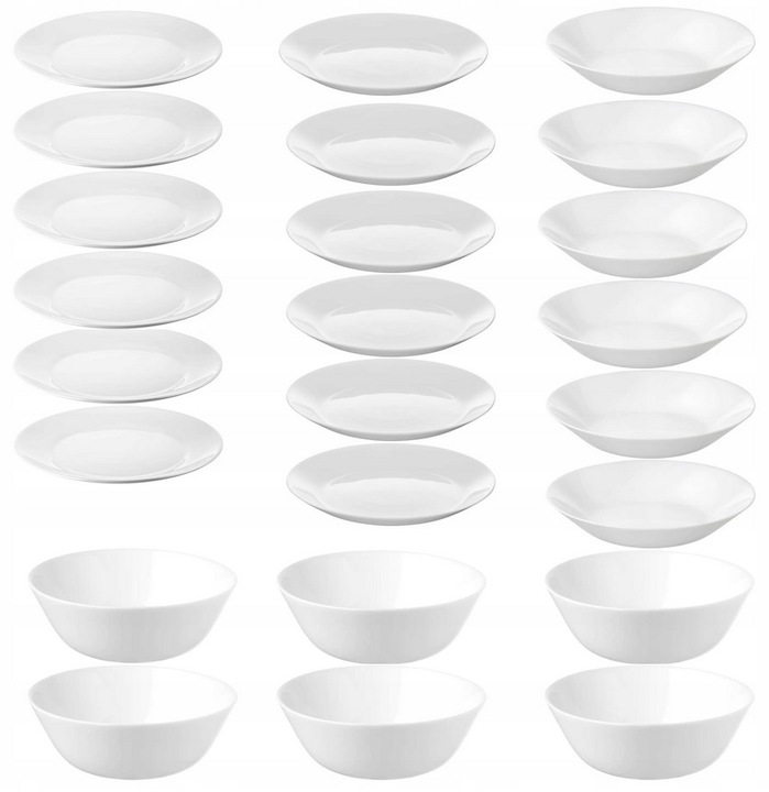 Serwis ikea oftast talerze talerz miska miski 6 osób 24 elementy zestaw