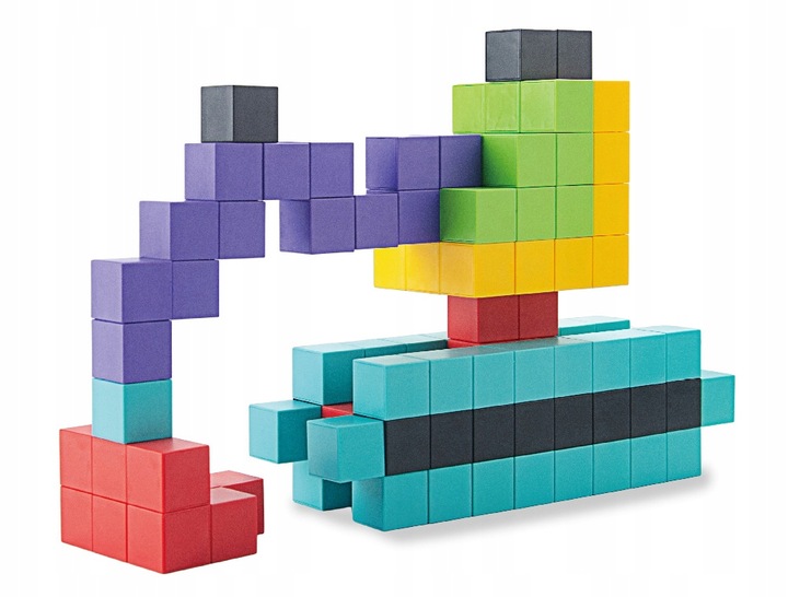 Klocki magnetyczne kostki STEM szcześciany konstrukcyjne 3d 96 elementów