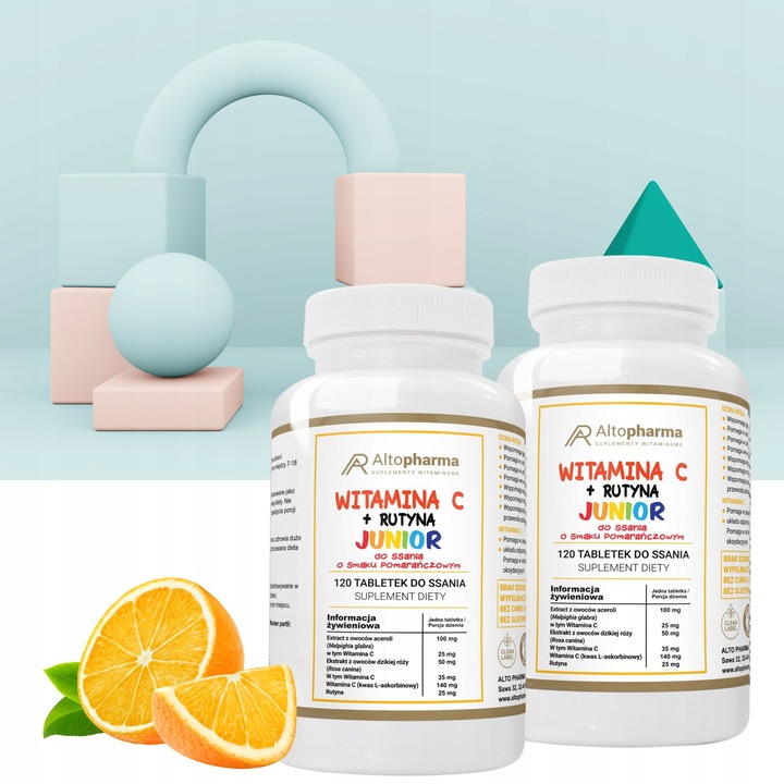 WITAMINA C + RUTYNA DLA DZIECI DO SSANIA 2x120tab
