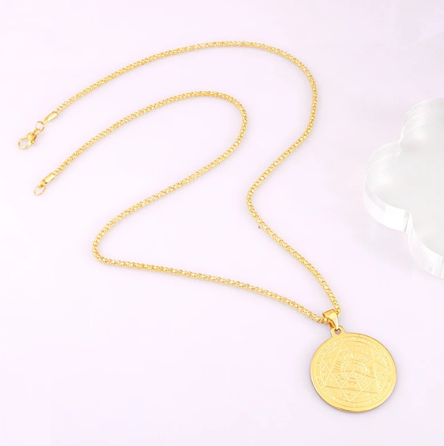 Amulet 7 Aniołów Archaniołów Amulet Pieczęć 316L Złoty Talizman