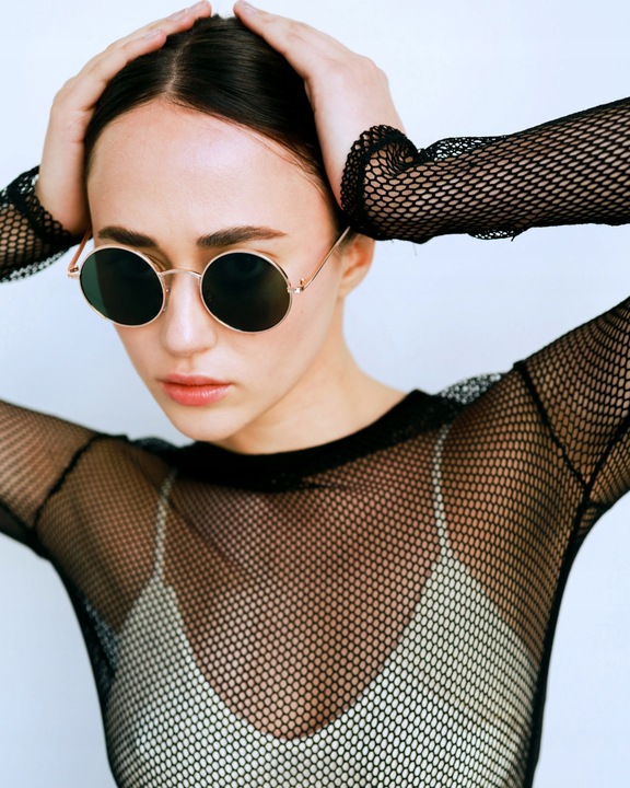 OKULARY PRZECIWSŁONECZNE LENONKI OKRĄGŁE MODNE STYLOWE SOCZEWKI FILTR UV400