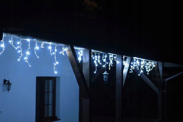 SOPLE 500 LED ZEWNĘTRZNE LAMPKI choinkowe KURTYNA IP44 STAŁE + FLASH