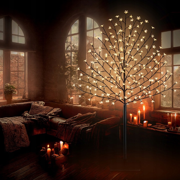 2x Drzewko LED 200 dekoracje świąteczne Pilot 180cm choinka lampki