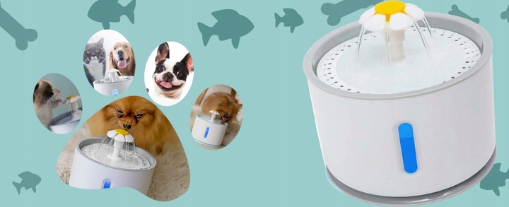 FONTANNA POIDEŁKO POIDŁO AUTOMATYCZNE MISKA WODNA ZWIERZĄT PSA KOTA 2.4L