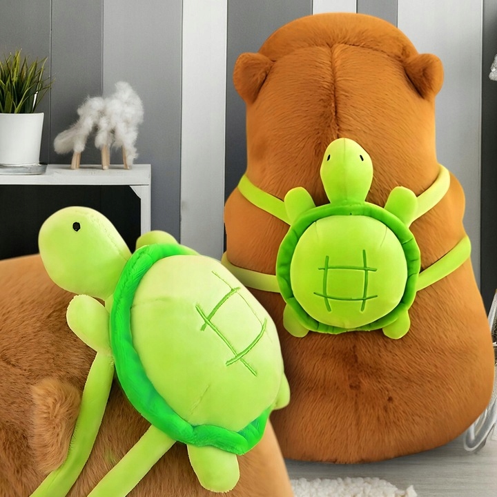 Maskotka Pluszowa Kapibara z Plecakiem 30 cm XL Miękki Pluszak Zwierzątko