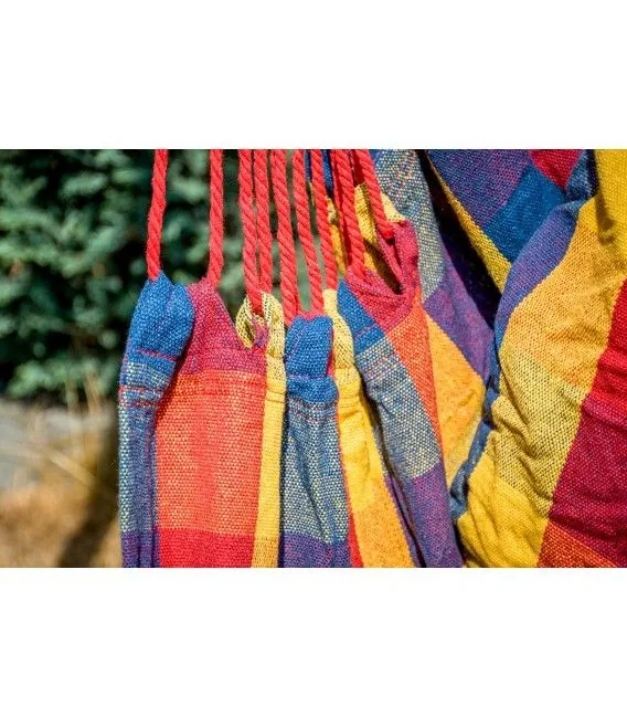 HAMAK KRZESŁO BRAZYLIJSKIE HUŚTAWKA BOHO FOTEL WISZĄCY OGRODOWY Z DRĄŻKIEM