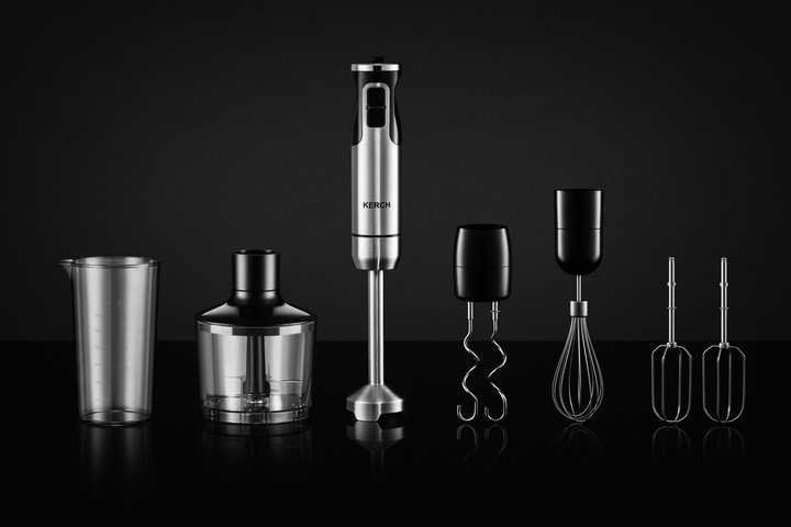 BLENDER RĘCZNY MIKSER WIELOFUNKCYJNY KERCH QUICK TURBO 1200W +AKCESORIA