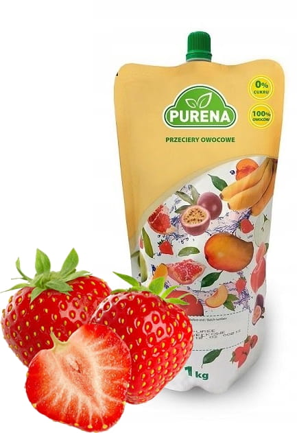 PURENA Puree truskawkowe 100% 3x 1kg