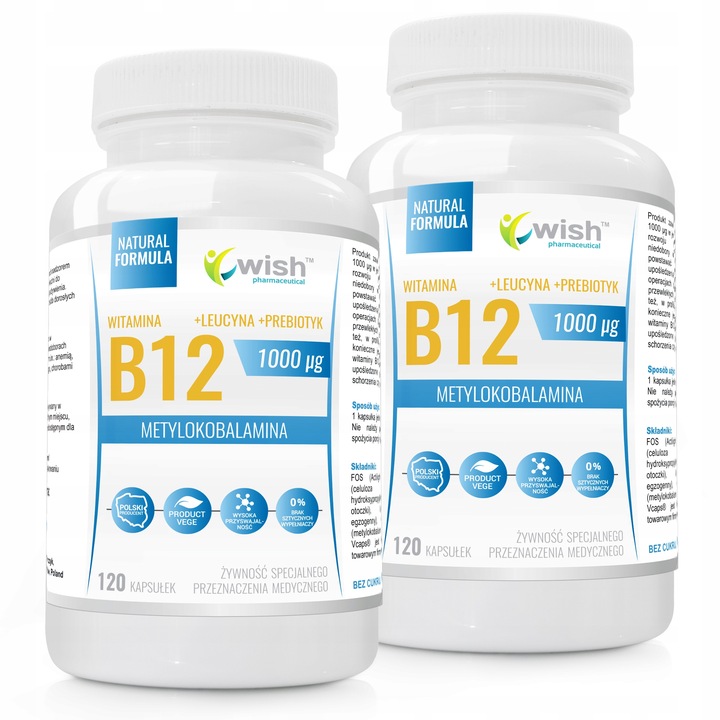 WITAMINA B12 1000µg METYLOKOBOLAMINA 240KAP WEGAN