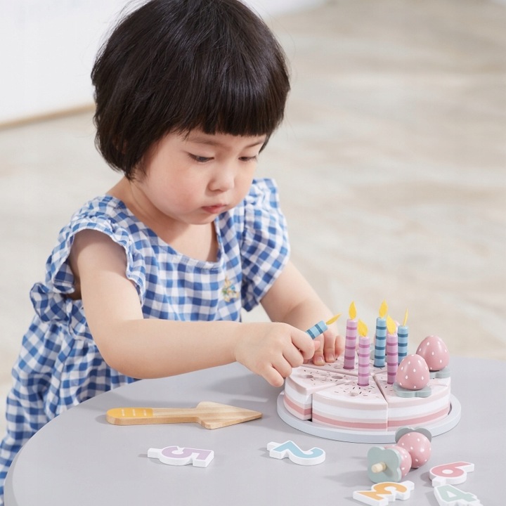 Drewniane Ciasto Tort Urodzinowy do Krojenia VIGA PolarB