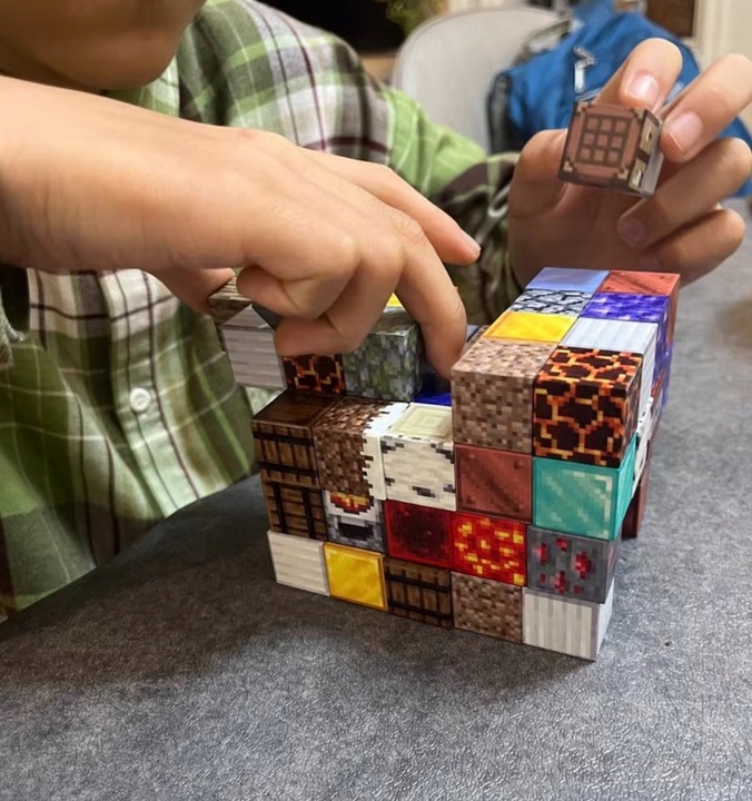 KLOCKI MAGNETYCZNY Minecraft DLA DZIECI ZABAWKA ZESTAW 100eL