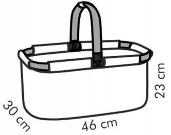 KOSZ KOSZYK SKŁADANY NA ZAKUPY PIKNIK CZERWONY