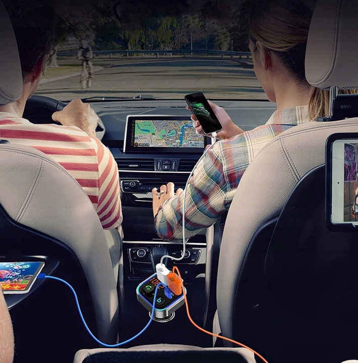 TRANSMITER FM BLUETOOTH SZYBKA ŁADOWARKA DO AUTA