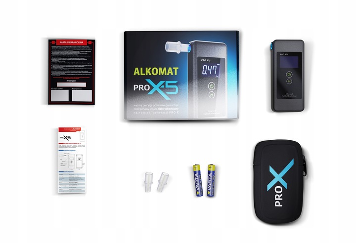 Alkomat PRO X-5 ORYGINALNY + Kalibracja w dniu wysyłki