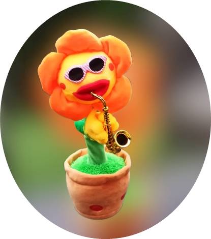 ŚPIEWAJĄCY TAŃCZĄCY KWIATEK z saksofonem SŁONECZNIK JAK KAKTUS