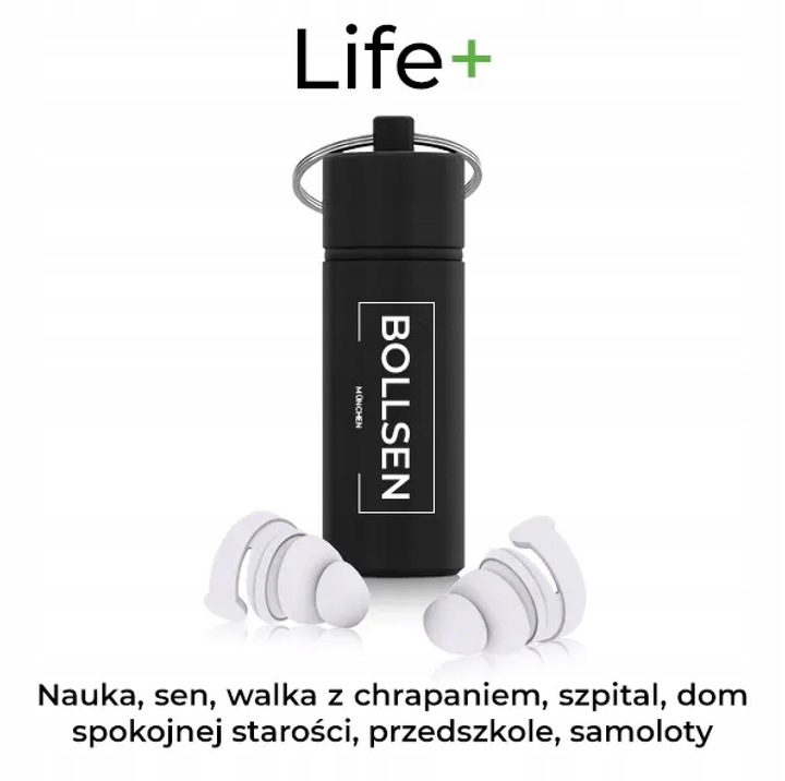 2x BOLLSEN Life+ Zatyczki do uszu do spania
