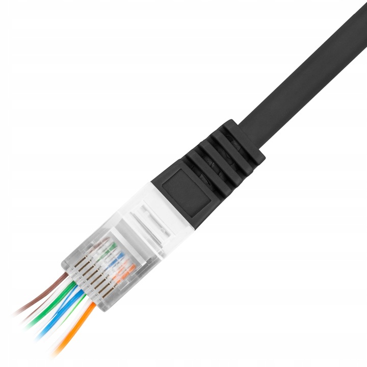 100X WTYK WTYKI KOŃCÓWKI WTYCZKA RJ45 8P8C UTP CAT KAT.5E PRZELOTOWE LANBER