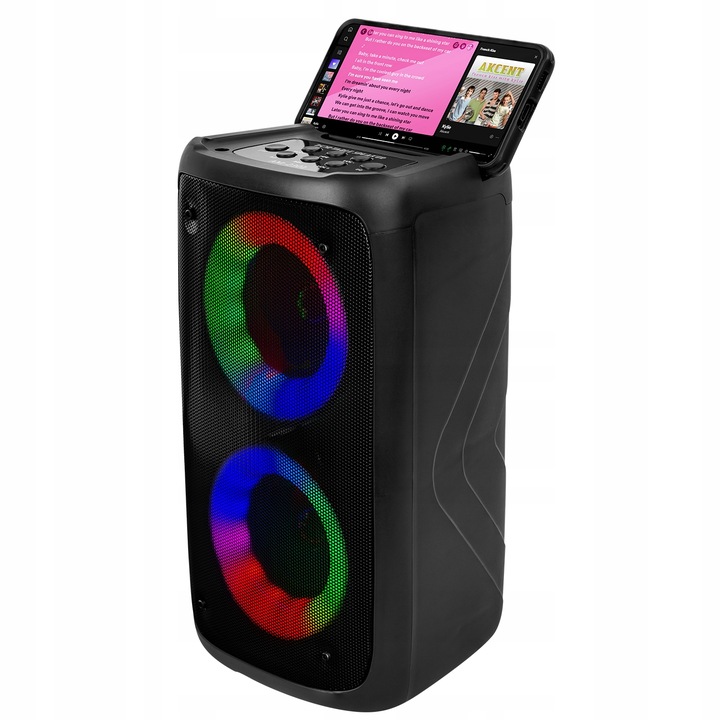 Głośnik Bluetooth Boombox Mobilny USB RADIO LED Bezprzewodowy Przenośny MP3