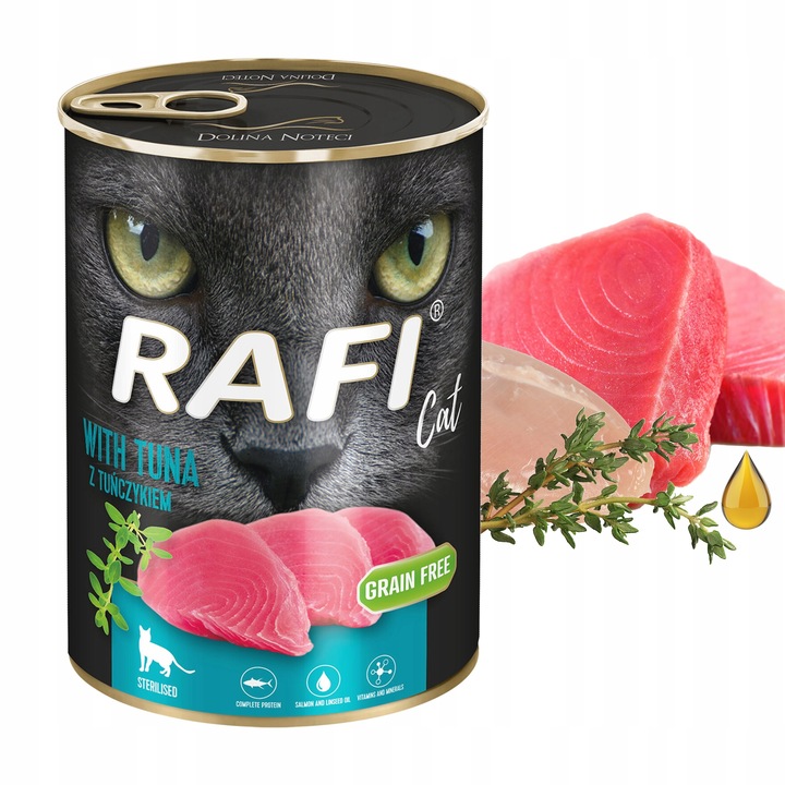 RAFI CAT Dolina Noteci Karma mokra dla kota mix smaków 20 x 400g bezzbożowa