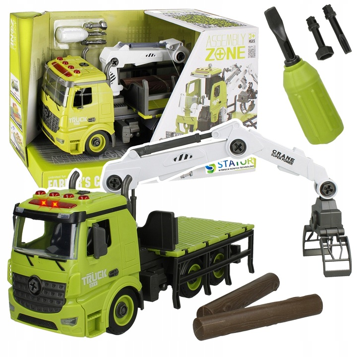 Auto Do Skręcania Rozkręcania Mały Mechanik Jeździ z Napędem Światła Dźwięk