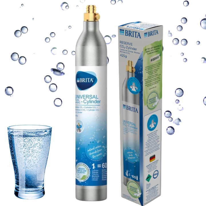 Nabój cylinder z gazem CO2 spożywczy Brita butla do saturatora 60l 425 g