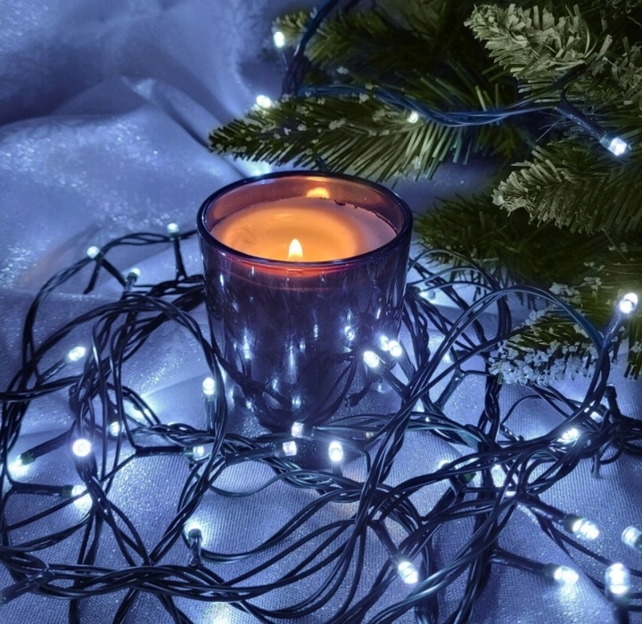 LAMPKI CHOINKOWE 1000 LED BIAŁE ZIMNE na choinkę PROGRAMATOR