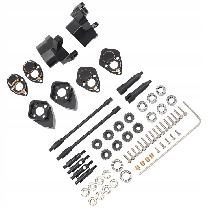 1/24 Metalowe części zamienne do przedniej i tylnej osi do Axial SCX24 C10
