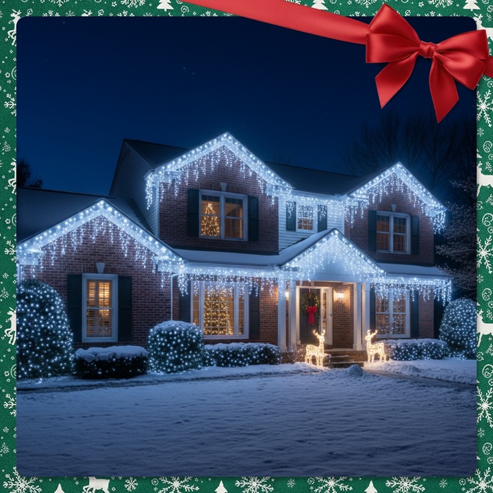 SOPLE LED 300 LAMPKI ZIMNE WISZĄCE 13,5M ZEWNĘTRZNE WEWNĘTRZNE EFEKT FLASH