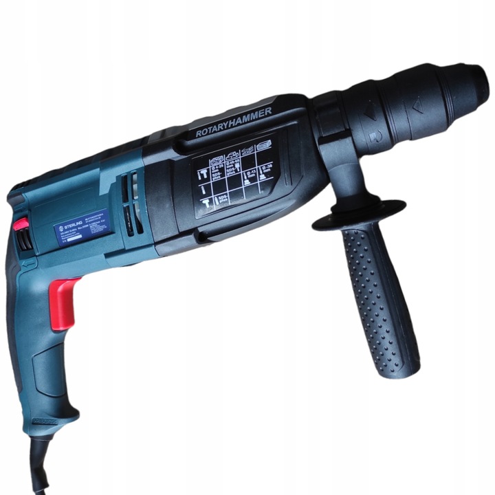 MŁOTOWIERTARKA WIERTARKA MŁOT UDAROWY 2950W SDS+ DUŻY ZESTAW WIERTEŁ 11ele